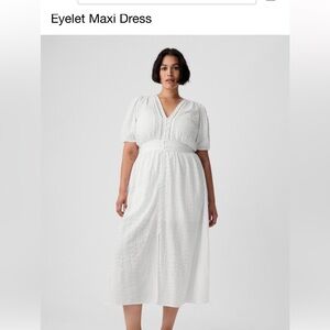 Gap white eyelet maxi dress (XL)